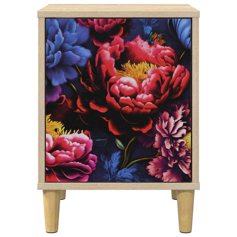 36cm W Engineered Wood Bedside Table
