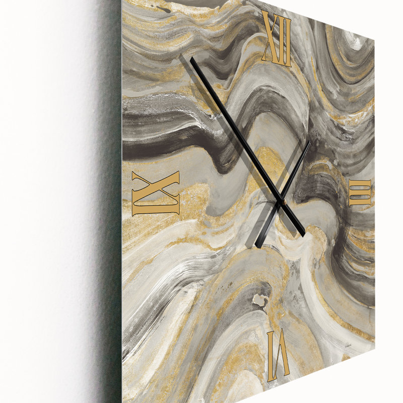 Glam Gold Canion - Modern Wall Clock, Extra Large