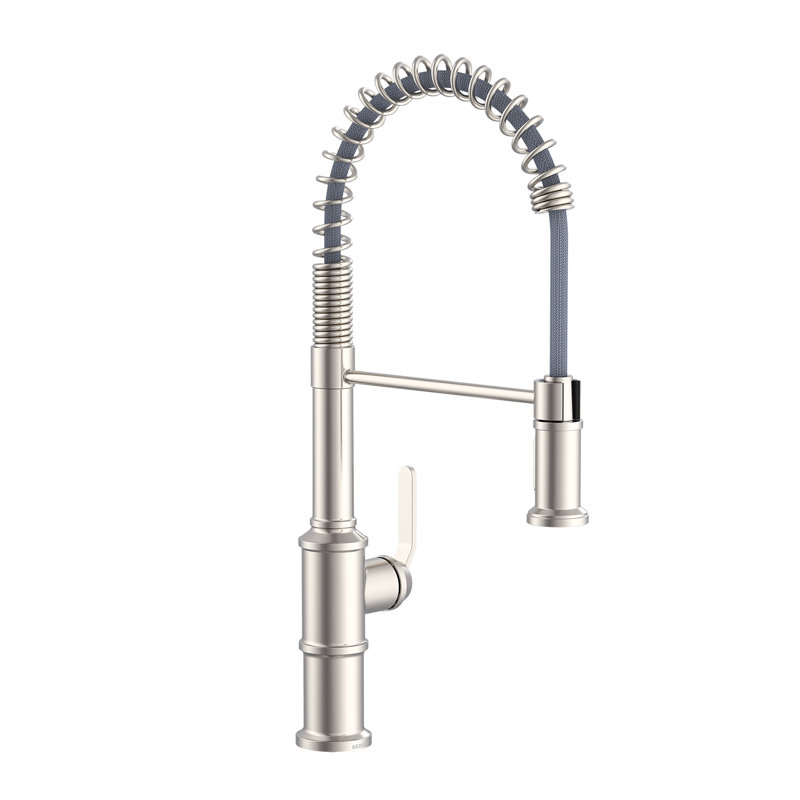 Kinzie Single Handle Pre-Rinse Spring Pull Down Sprayer Kitchen Faucet, Stainless Steel