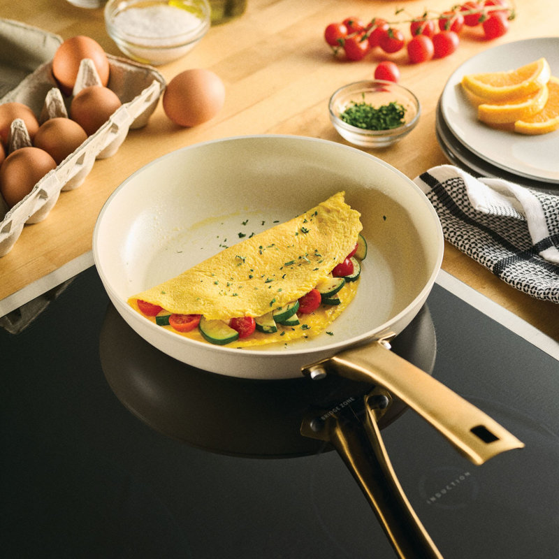 Farberware Forged Induction Ceramic Nonstick Cookware Set, 12-Piece, Taupe