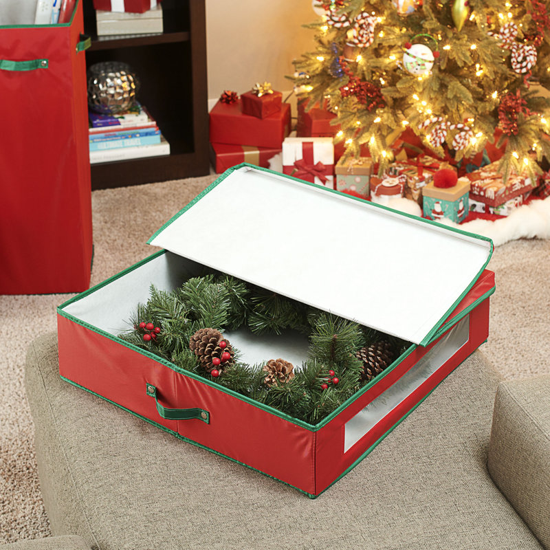 Maye Polyester Wreath Storage Bag, 7.5" H x 24" W x 24" D