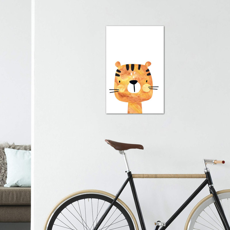 Tigre - impression d'art graphique, Toile tendue, Pas de tapis, H 60 po x l 40po x P 1,5 po