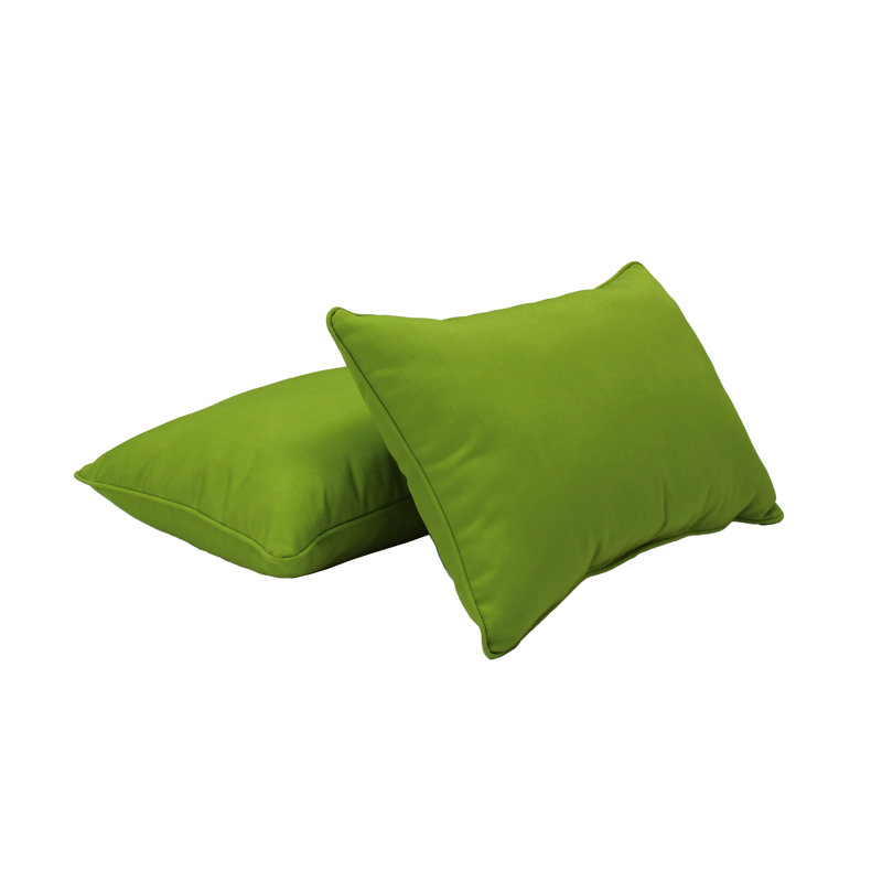 Housse et insert de coussin rectangulaire intérieur / extérieur Element, 12 po x 20 po, Vert lime
