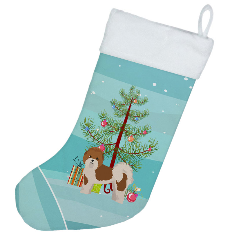 Chaussette de noël joyeux de noël, Mal-Shi brun