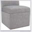 Chaise sans accoudoirs en tissu gris