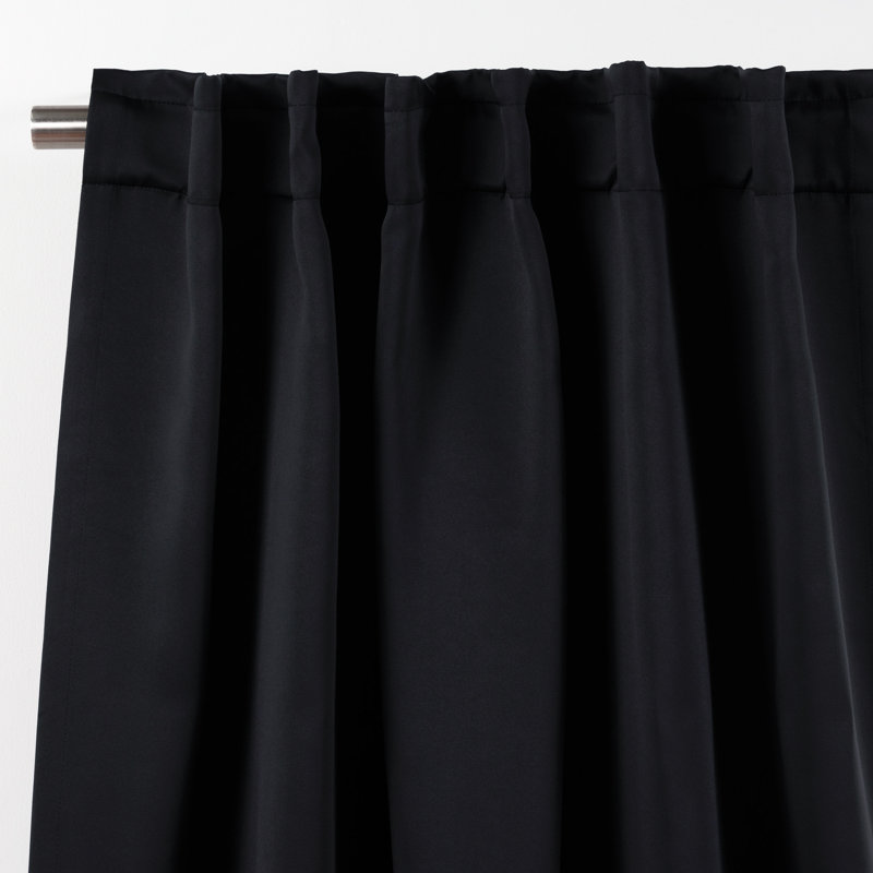 Blackout Single Curtain Panel, Black, 52" W x 84" L