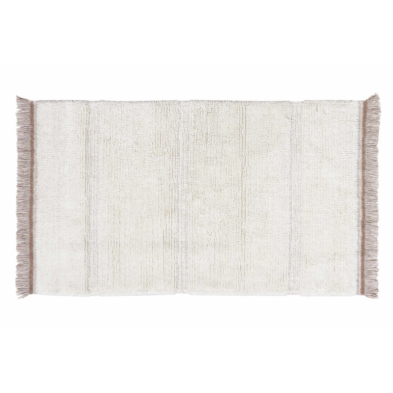 Sheep Of The World Hand Tufted Wool Area Rug in Sheep White, Rectangle 2'7" x 4'7"