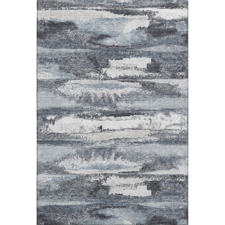 Premium Machine Washable Prisco Gray Rug