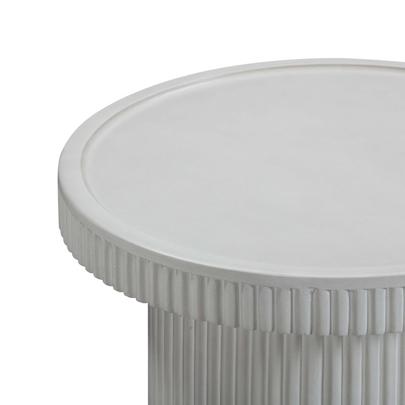 Table de bout à piédestal Giaimo, Blanc