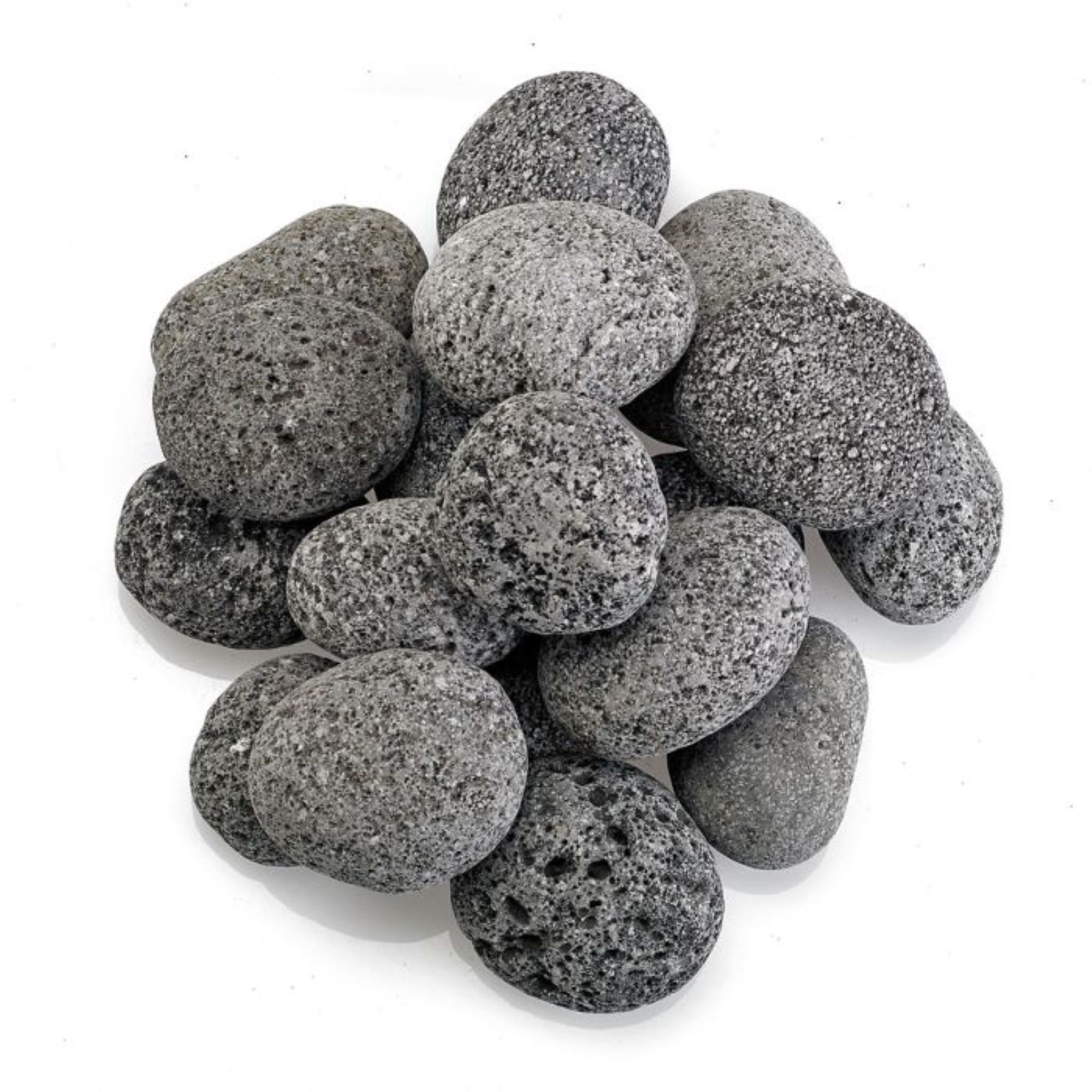 Natural Volcanic Lava Stone Beads Round 24 Color Lava Rock Black