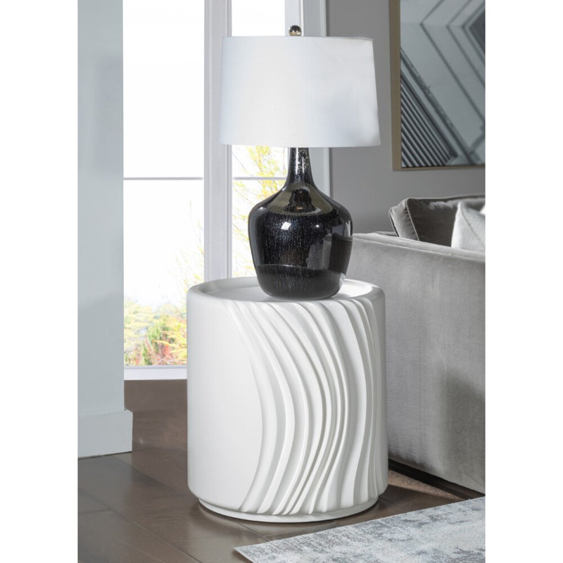 Signature Designs Volante Round Drum End Table