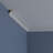 1 1/2"H x 1 1/2"P x 2 1/4"F x 94 1/2"L Tyrone Smooth Crown Moulding