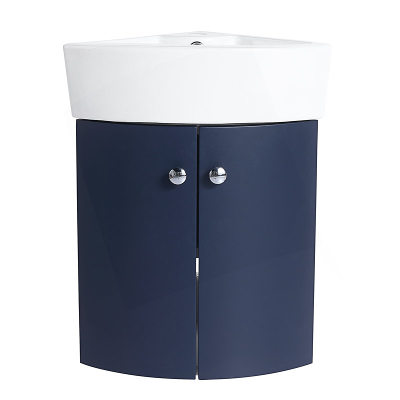 Ensemble de meuble-lavabo mural d'angle