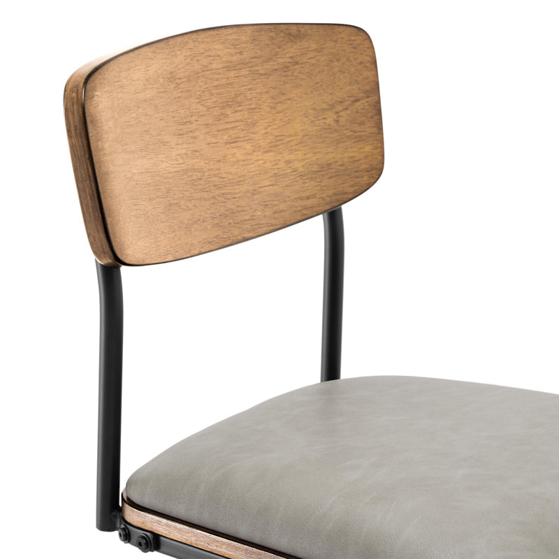 Tabouret de comptoir pivotant 27 po Avriel, Gris, Tabouret de bar (hauteur du siège : 30,3 po), 2