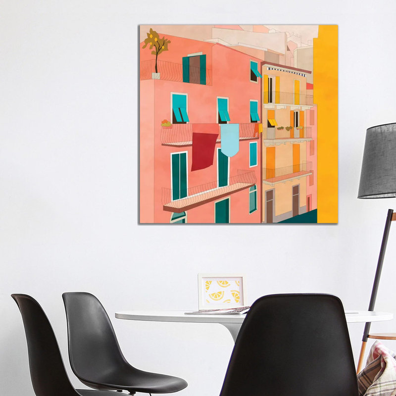 Italy Streetview 1 Piece Wrapped Canvas Painting, 93.98 cm H x 93.98 cm W