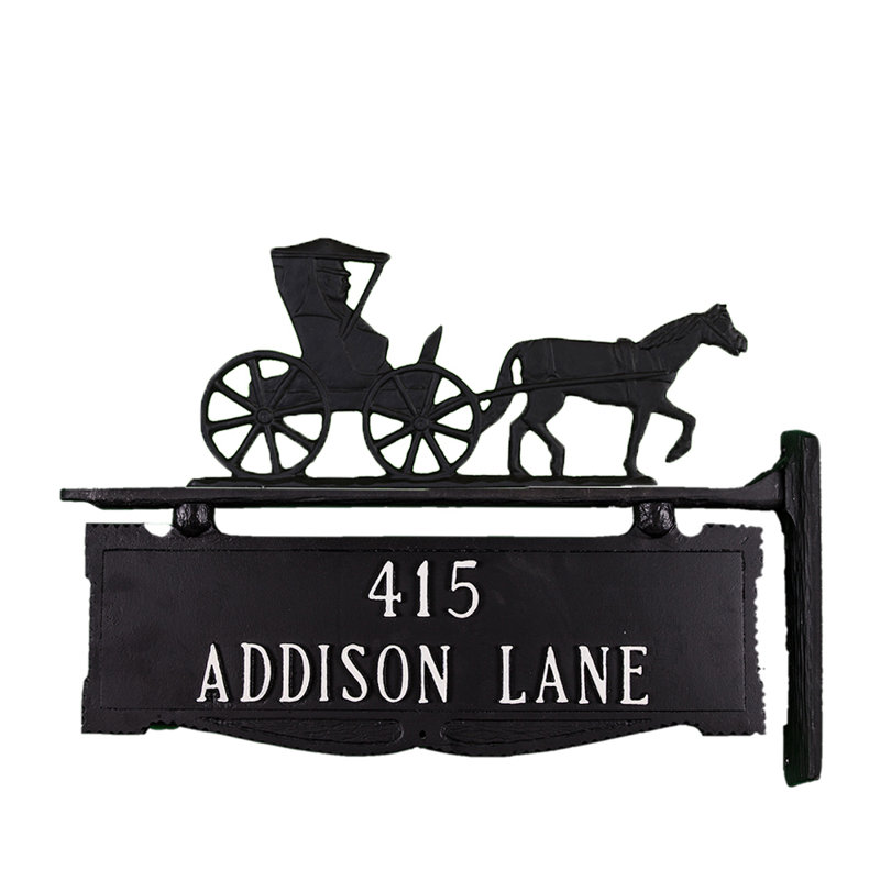 2-Line Address Post, Yes, Satin Black