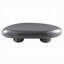 Table basse Fory, plateau ovale de 46 pouces avec base basse en métal, gris ultrabrillant
