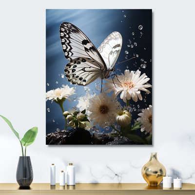 " White Butterfly Portrait Vibrant "