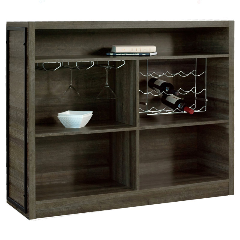 Armoire à vin en bois vieilli à 5 tablettes Garrison