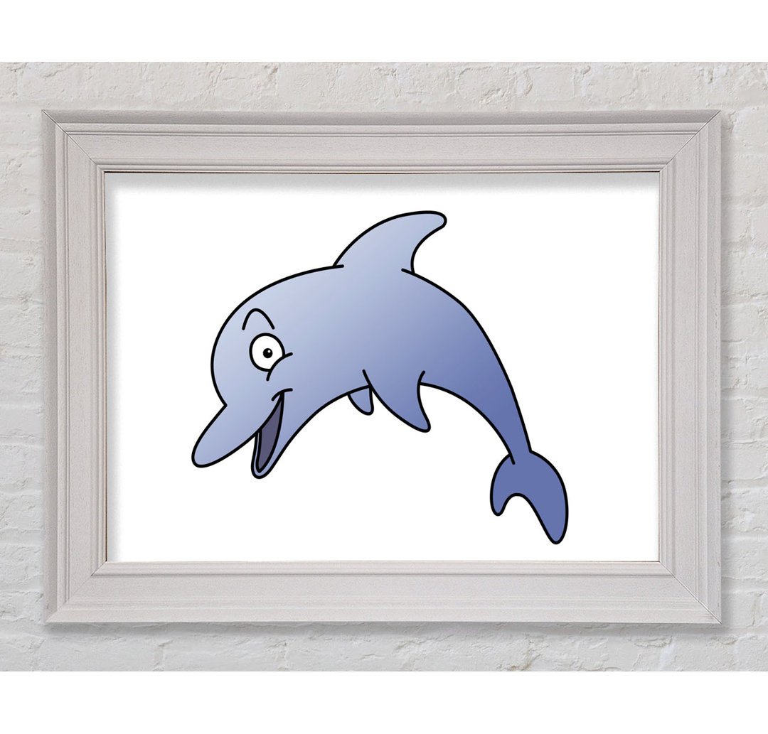 Happy Dolphin - Einzelner Bilderrahmen Kunstdrucke