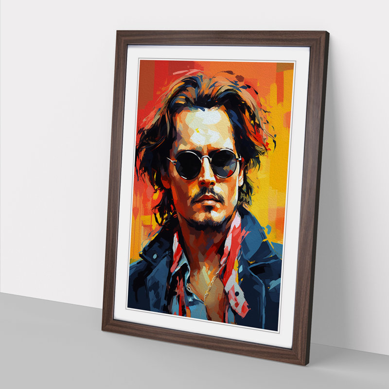 Johnny Depp Orphism - Framed Print, Walnut, 64cm H x 46cm W x 2cm D