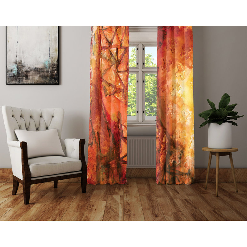Paire de rideaux semi-transparents Saidie, L 40 po x H 52 po