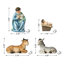 Ensemble de 11 figurines de crèche de luxe en résine bleue (KD)