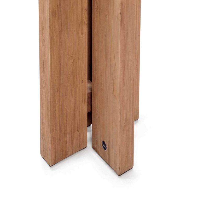 Perpetual Ivory White Java Teak & Concrete Dining Table