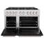 ZLINE 48" Classic DuraSnow Gas Range w/ 8 Burner Cooktop & Black Matte Doors