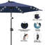 Parasol de marché éclairé 7 pi 6 po-70244307