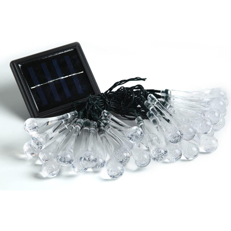 Les guirlandes de lumières solaires Holiday Aisle®, les guirlandes lumineuses extérieures imperméables de 13 pi et 30 lumières à DEL, conviennent aux fêtes de Noël, d'Halloween et autres (paquet de 2)