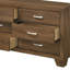 Commode à finition chêne Miquell avec design contemporain et rangement spacieux