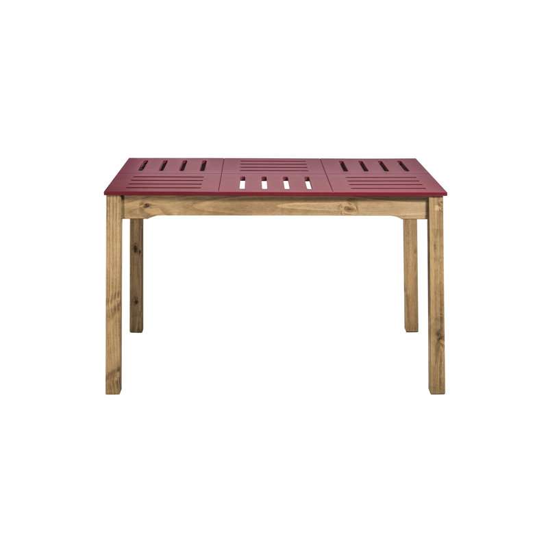Stillwell 31.5" Pine Solid Wood Dining Table, Red