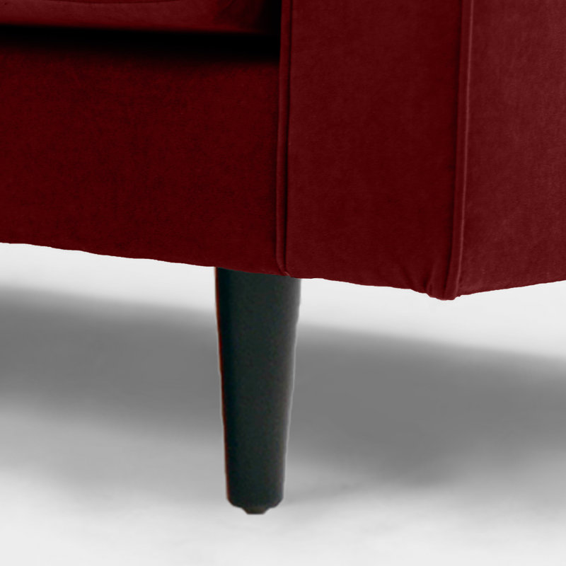 Boubacar Sofa, 3, Burgundy, Natural