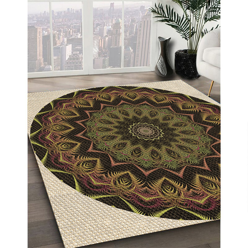 Tapis en chenille brun, Rectangle 7 pi x 9 pi