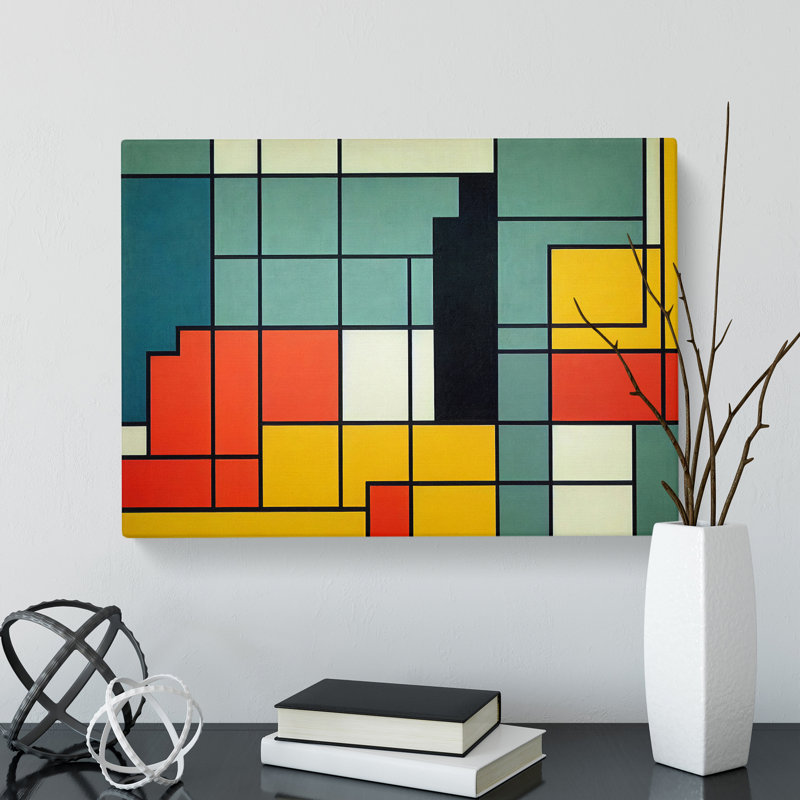 Cubism Art Abstract - Wrapped Canvas, 40cm H x 60cm W x 3cm D