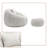 Cloud-Like Memory Foam Bean Bag Chair & Ottoman Set Soft Fabric Lounger with Pillow for Living Room/Playroom-1651008100