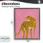 Léopard sur cadre flottant rose Serenade, design par Kim Allen-2093680402-2093680401