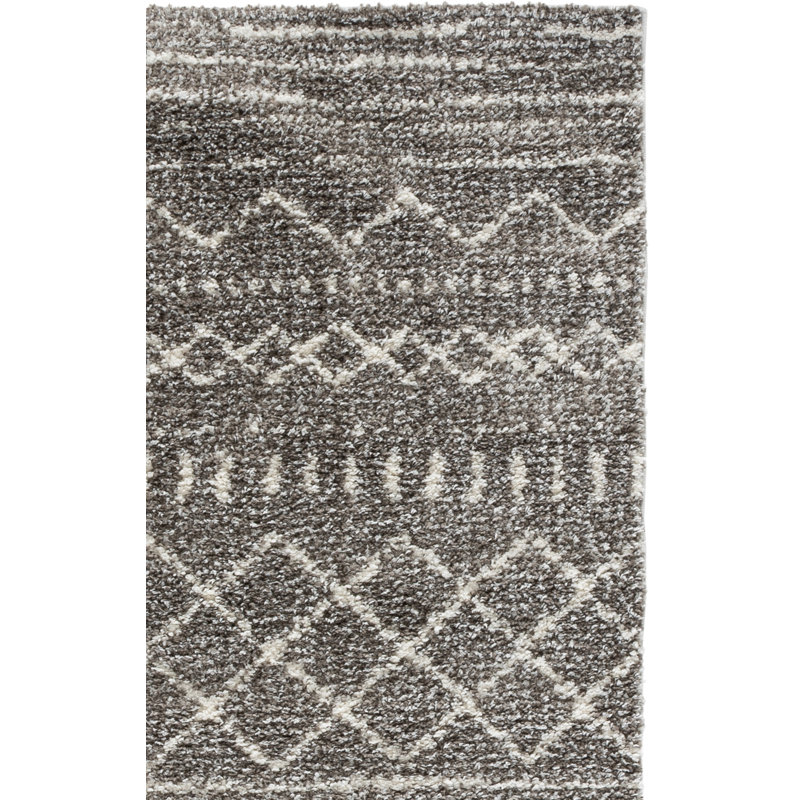 Develin Performance Geometric Rug, Rectangle 3'2" x 5', Brown/Ivory