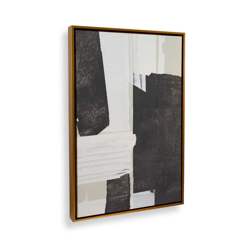 «Fragments of Contrast I», reproduction sur toile dans un cadre, H 12,75 po x l 8,75 po, Or poli