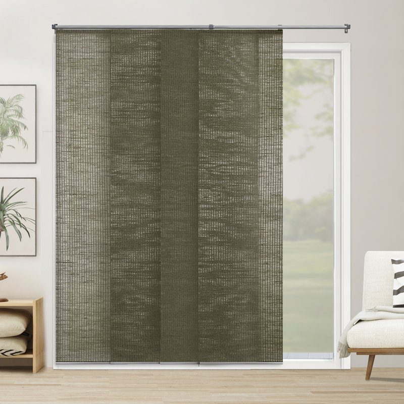 Cordless Semi Sheer Vertical blind, Elton Oregano