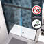 Porte de douche à dérivation, porte coulissante, avec verre trempé de 5/16 po et fini noir mat 6074