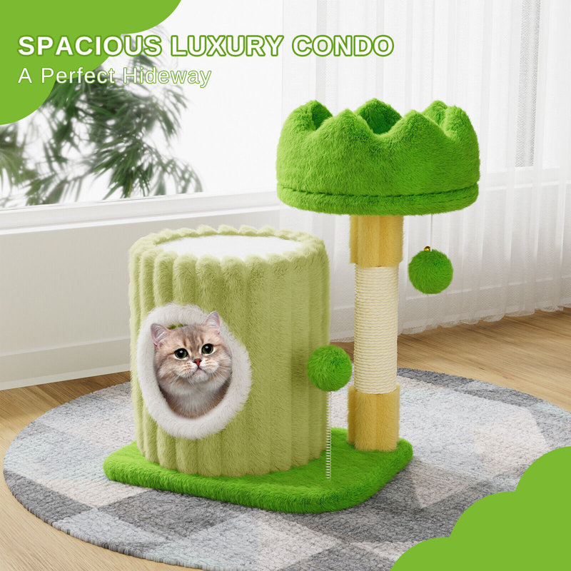Amadahy 53cm H Cat Tree, Green
