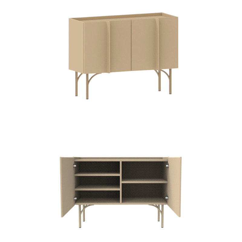 Armoire latérale moderne et minimaliste, Kaki