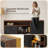 55" Standing Desk With 55'' File Cabinet, Electric Height Adjustable Standing Desk With 71'' Tall Modern Bookshelf, Home Office Furniture Set-1699695507