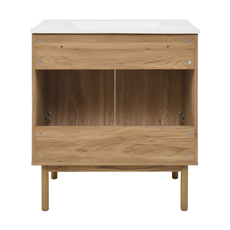 Oak Freestanding Bathroom Vanity with Sink Included
