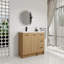 Freestanding Standard Single Vanity Bathroom Vanity With Ceramic Top-706695865
