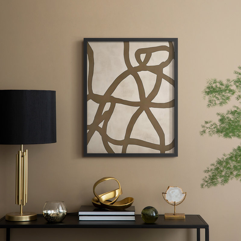 «Abstract CCI», reproduction encadrée - prête à être accrochée - fabriquée aux États-Unis, H 10 po x l 8 po, Noir
