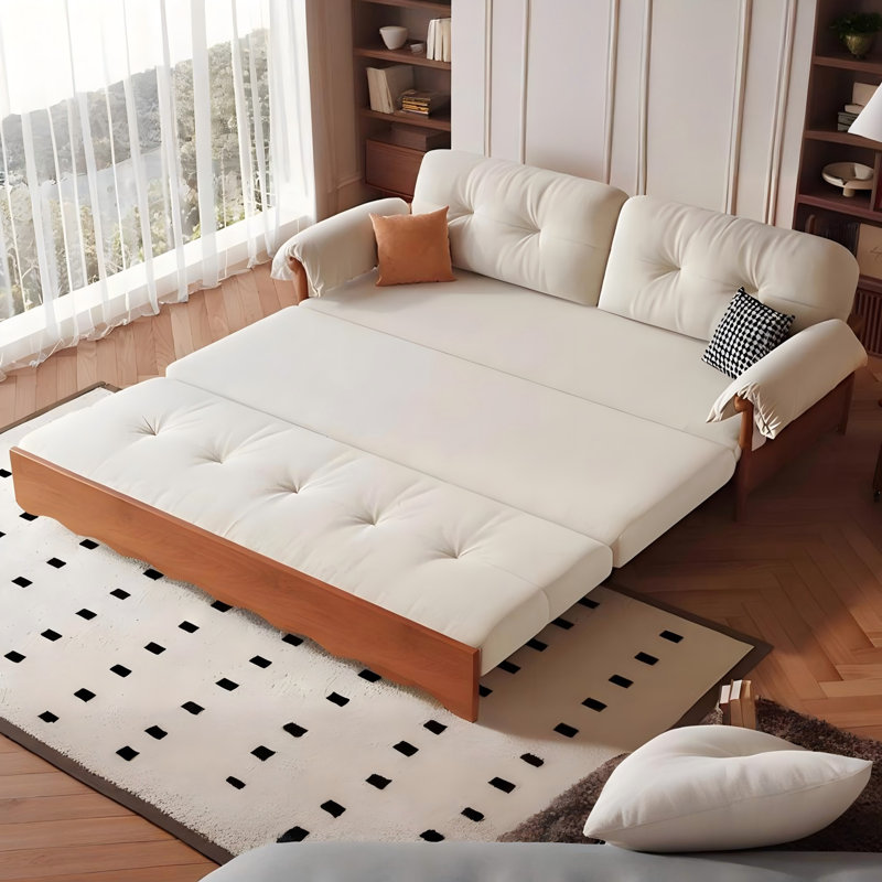 Canapé-lit pliable en tissu massif 76,77 po avec rangement caché, H 33,86 po x l 76,77 po x P 32,28 po