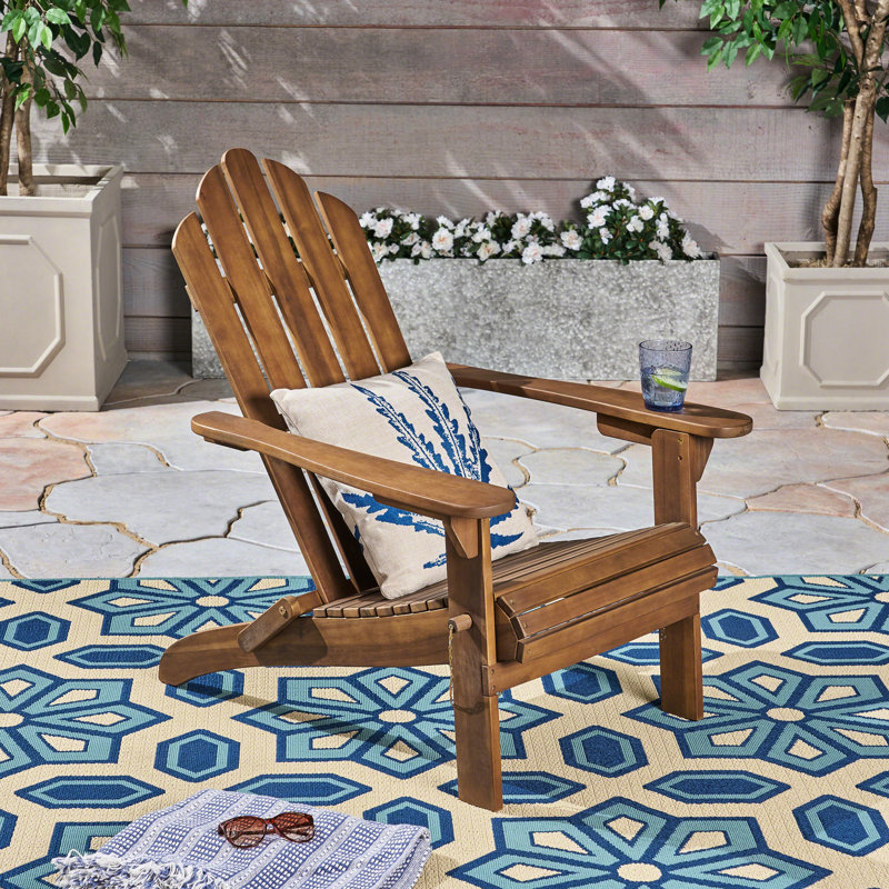Chaise - Bois brun foncé pour l'extérieur pliable brun, fabriqué en bois franc